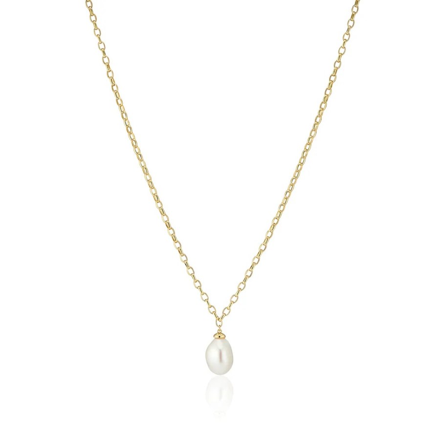 Sif Jakobs Elegantní pozlacený náhrdelník s barokní perlou Padua SJ-N2455-P-YG - Náhrdelníky