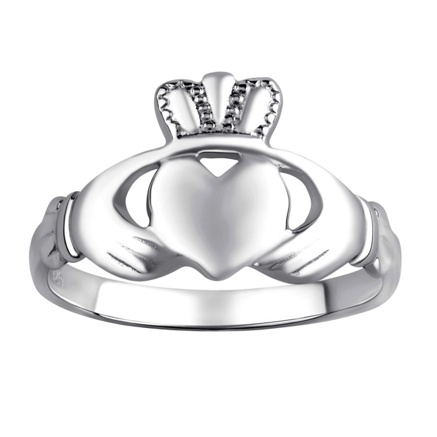 Silvego Dámský celostříbrný prsten Claddagh ZTR96391 54 mm - Prsteny