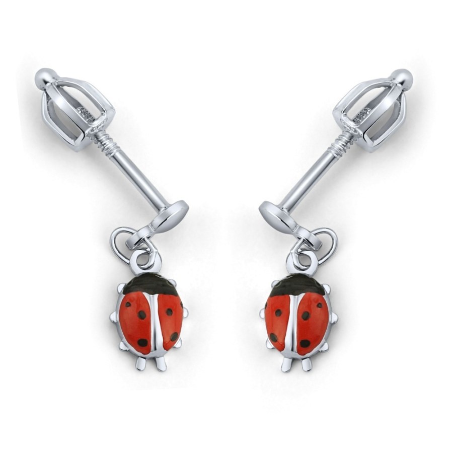 Silvego Stříbrné náušnice - Beruška SILVEGO70029 - Náušnice Visací náušnice