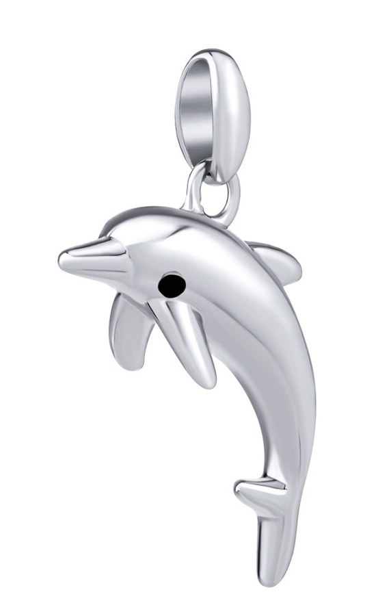 Silvego Stříbrný přívěsek delfín Willy JJJ1093P - Přívěsky a korálky