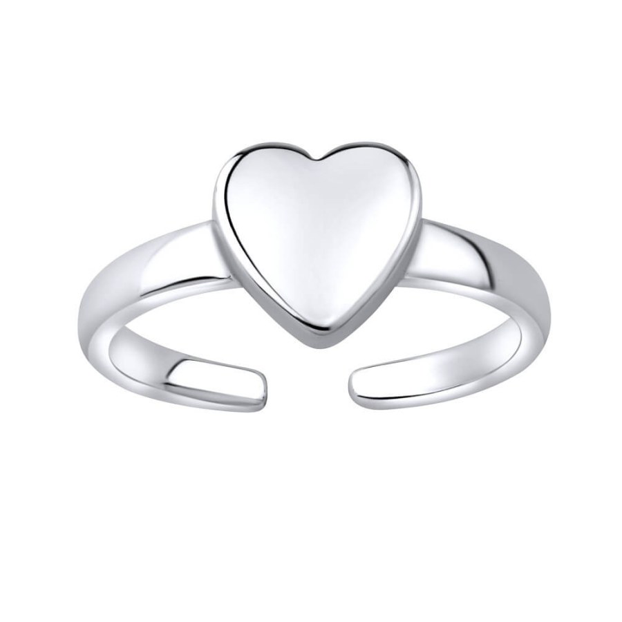 Silvego Stříbrný prsten na nohu se srdcem JJJTR1597 - Prsteny Prsteny bez kamínku