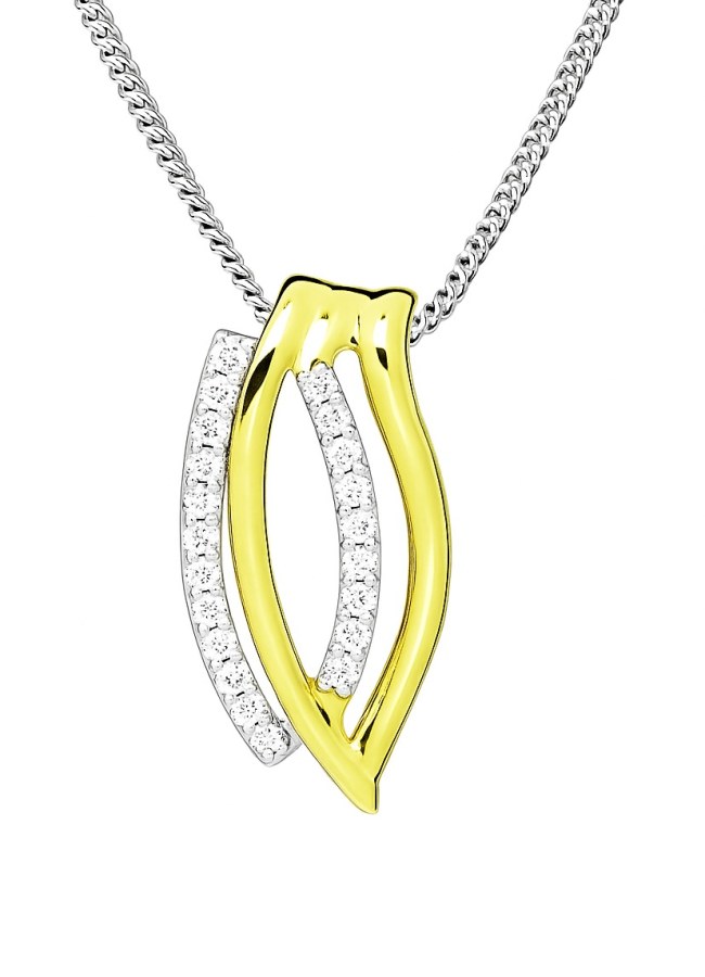 Silver Cat Elegantní stříbrný náhrdelník se zirkony Bicolor SC599 (řetízek, přívěsek) Silver Cat Elegantní stříbrný náhrdelník se zirkony Bicolor SC599 (řetízek, přívěsek) - Náhrdelníky