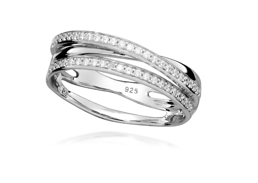 Silver Cat Elegantní stříbrný prsten s kubickými zirkony Beauty SC586 58 mm Silver Cat Elegantní stříbrný prsten s kubickými zirkony Beauty SC586 58 mm - Prsteny Prsteny s kamínkem