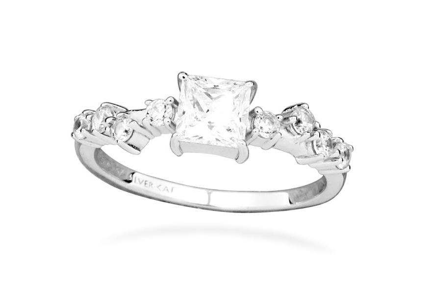 Silver Cat Stříbrný prsten s čirými kubickými zirkony Classics SC616 52 mm Silver Cat Stříbrný prsten s čirými kubickými zirkony Classics SC616 52 mm - Prsteny Prsteny s kamínkem