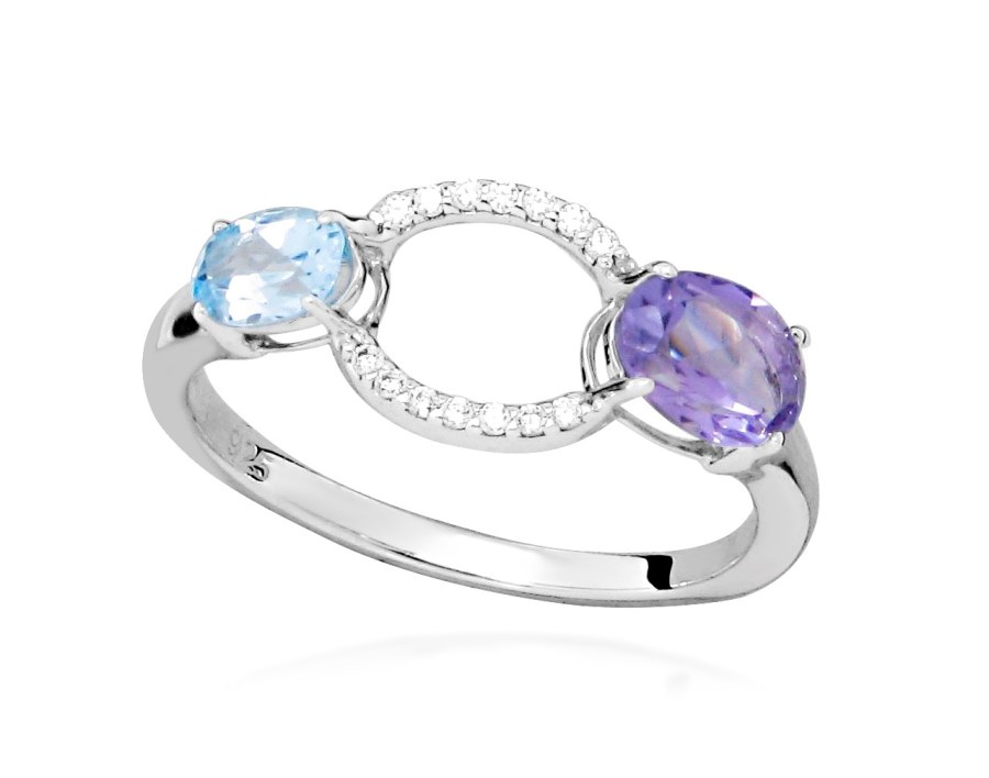 Silver Cat Hravý stříbrný prsten s kubickými zirkony Colored stones SC634 52 mm Silver Cat Hravý stříbrný prsten s kubickými zirkony Colored stones SC634 52 mm - Prsteny Prsteny s kamínkem
