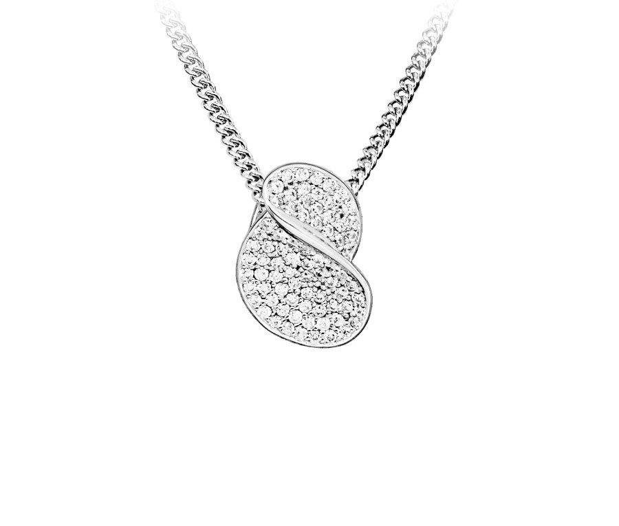 Silver Cat Třpytivý náhrdelník se zirkony Beauty SC647 (řetízek, přívěsek) - Náhrdelníky Náhrdelníky s&nbsp;kameny
