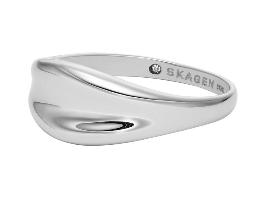 Skagen Moderní ocelový prsten pro ženy Anja Pebble SKJ1850040 57 mm Skagen Moderní ocelový prsten pro ženy Anja Pebble SKJ1850040 57 mm - Prsteny Prsteny bez kamínku
