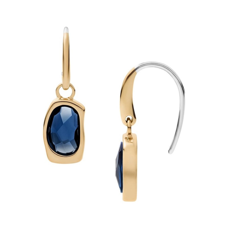 Skagen Okouzlující pozlacené náušnice Sofie Sea Glass SKJ1885710 - Náušnice Visací náušnice