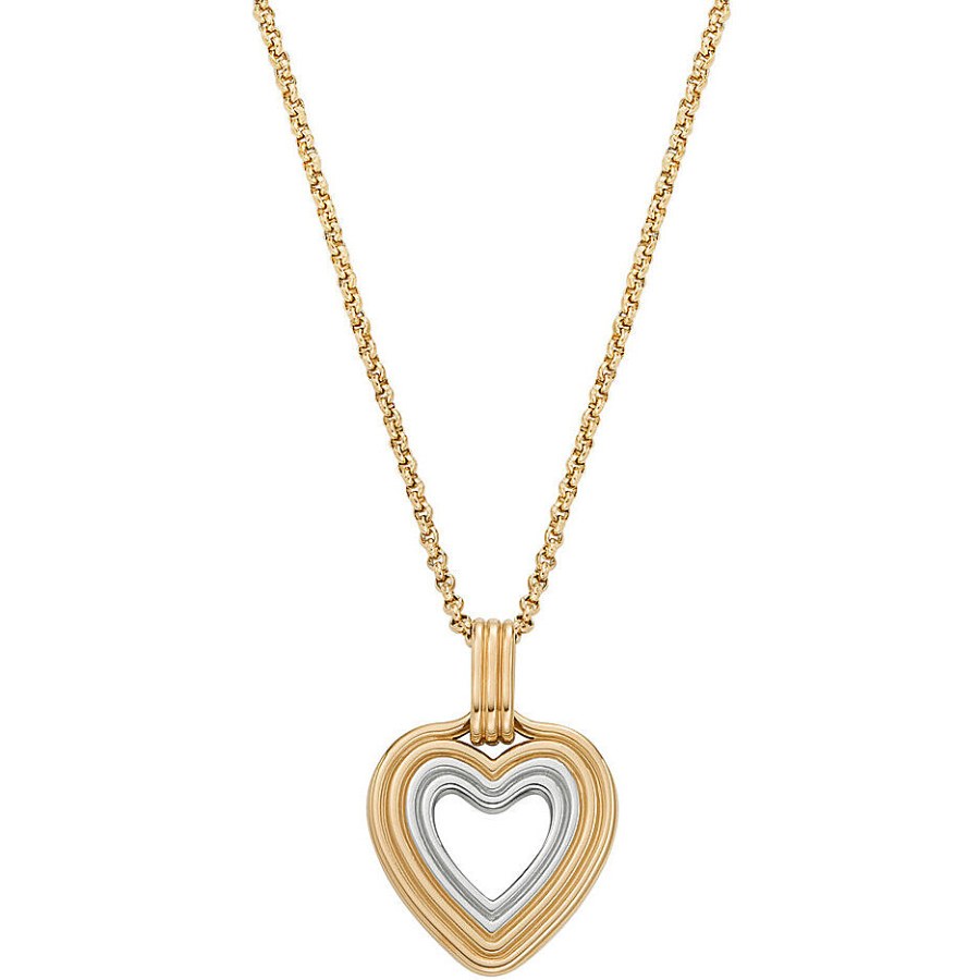 Skagen Romantický pozlacený náhrdelník se srdíčkem Kariana SKJ1679998