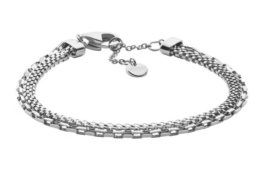 Skagen Dvojitý ocelový náramek pro muže Tov Mesh SKJM0235040 - Náramky Řetízkové náramky