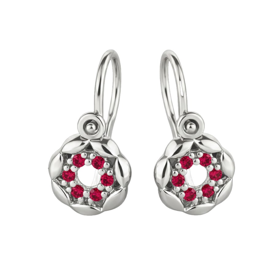 Soliter Dětské náušnice z&nbsp;bílého zlata se zirkony 239 001 01236 0700770 - Náušnice Visací náušnice