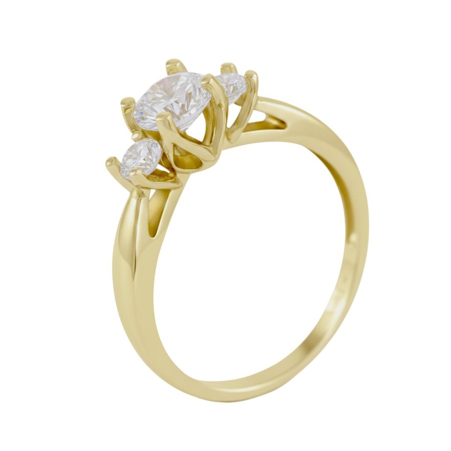 Soliter Krásný zásnubní prsten ze žlutého zlata 229 001 00927 00 52 mm - Prsteny Zásnubní prsteny