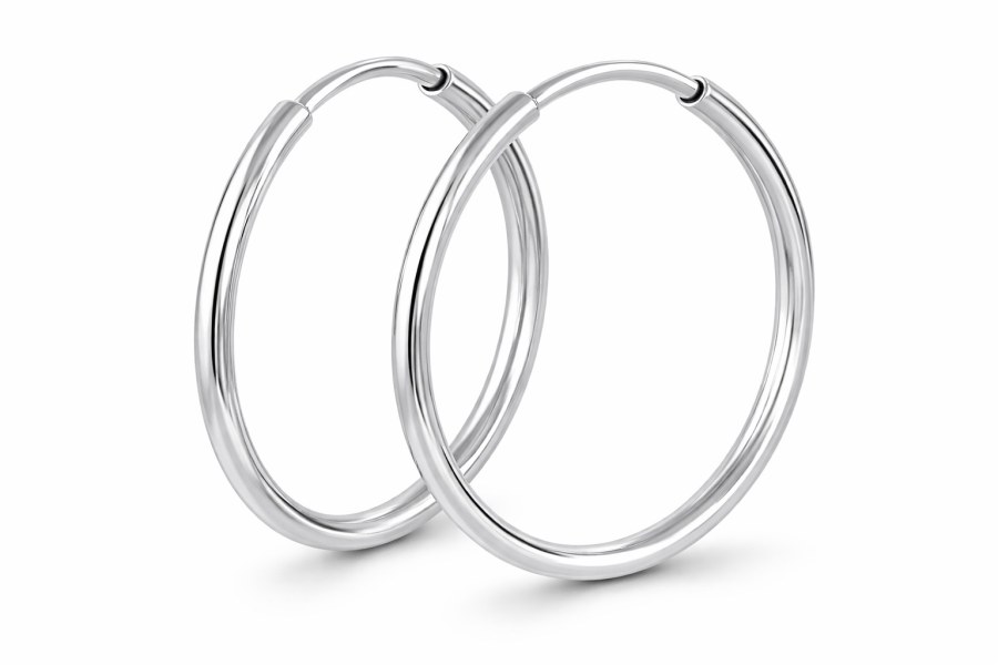 Soliter Kruhové náušnice z&nbsp;bílého zlata 231 001 00486 07 - Náušnice Kruhy