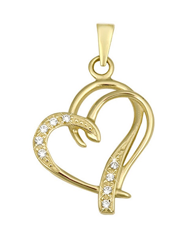 Soliter Módní zlatý přívěsek Srdce 249 001 00431 - Přívěsky Přívěsky na řetízky
