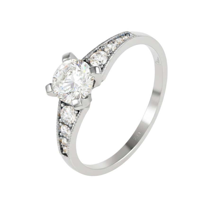 Soliter Nadčasový zásnubní prsten z&nbsp;bílého zlata 229 001 00829 07 53 mm - Prsteny Zásnubní prsteny