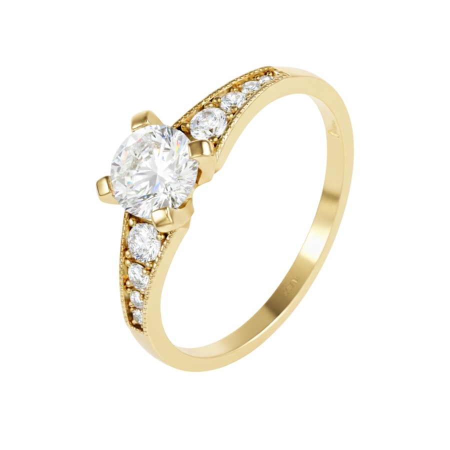 Soliter Nadčasový zásnubní prsten ze žlutého zlata 229 001 00829 00 60 mm - Prsteny Zásnubní prsteny