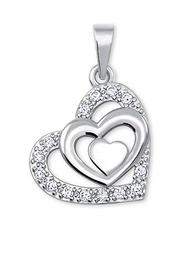 Soliter Něžný srdíčkový přívěsek s&nbsp;krystaly 249 001 00556 07 - Přívěsky Přívěsky na řetízky