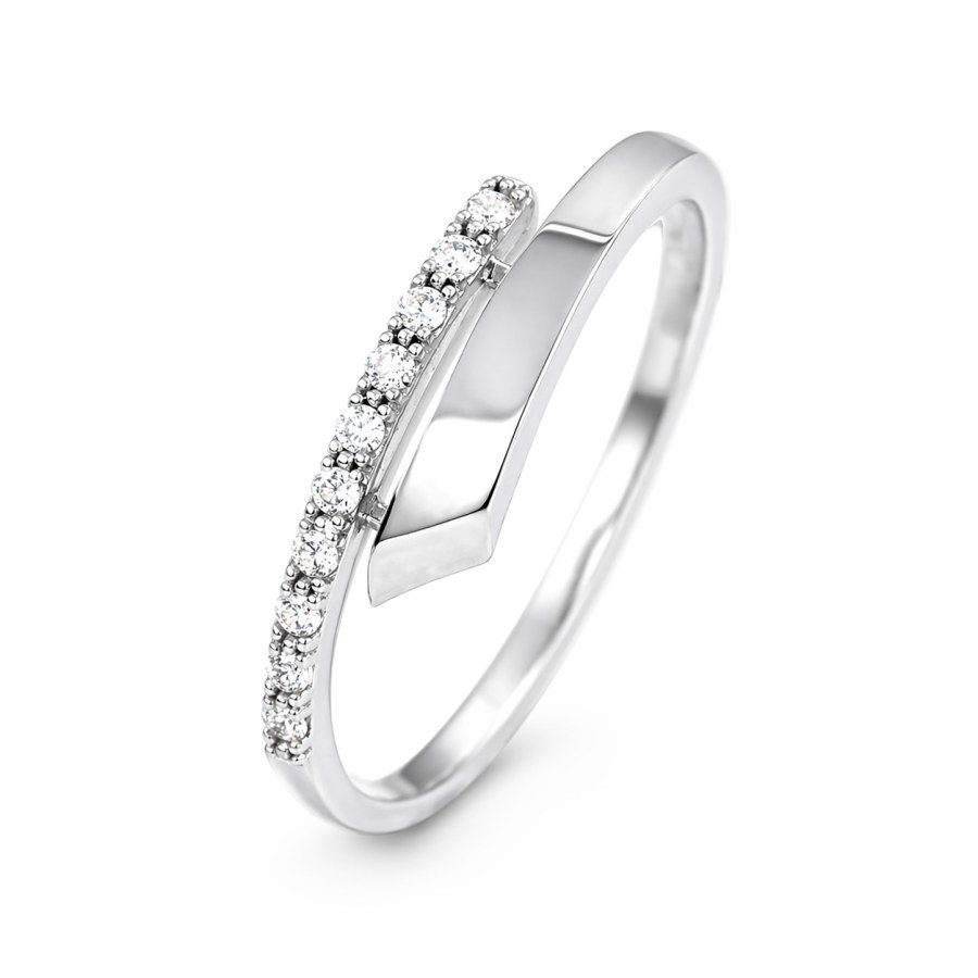 Soliter Něžný stříbrný prsten s&nbsp;krystaly 426 001 00573 04 53 mm - Prsteny Prsteny s&nbsp;kamínkem