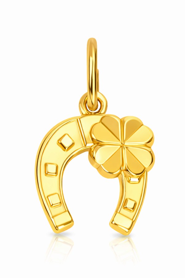 Soliter Pozlacený přívěsek podkova se čtyřlístkem 441 001 01663 05