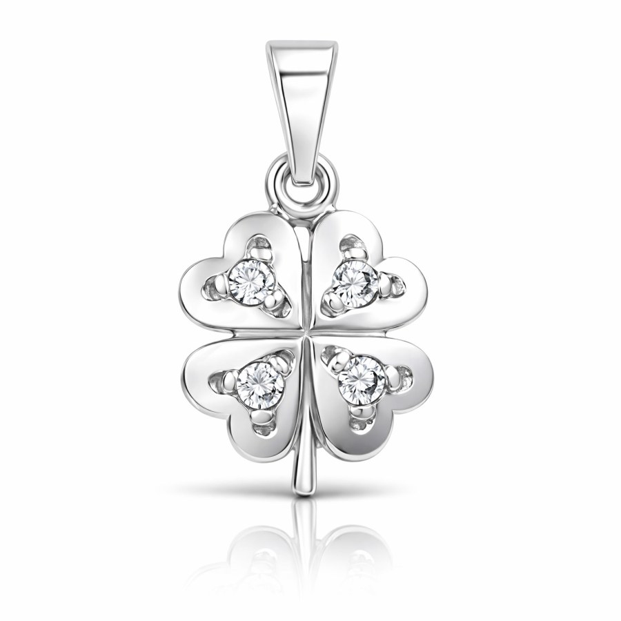 Soliter Přívěsek Čtyřlístek z bílého zlata 249 001 00371 07