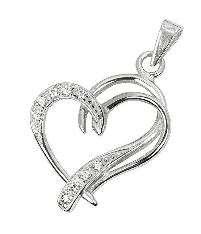 Soliter Přívěsek z&nbsp;bílého zlata Srdce 249 001 00431 07 - Přívěsky Přívěsky na řetízky