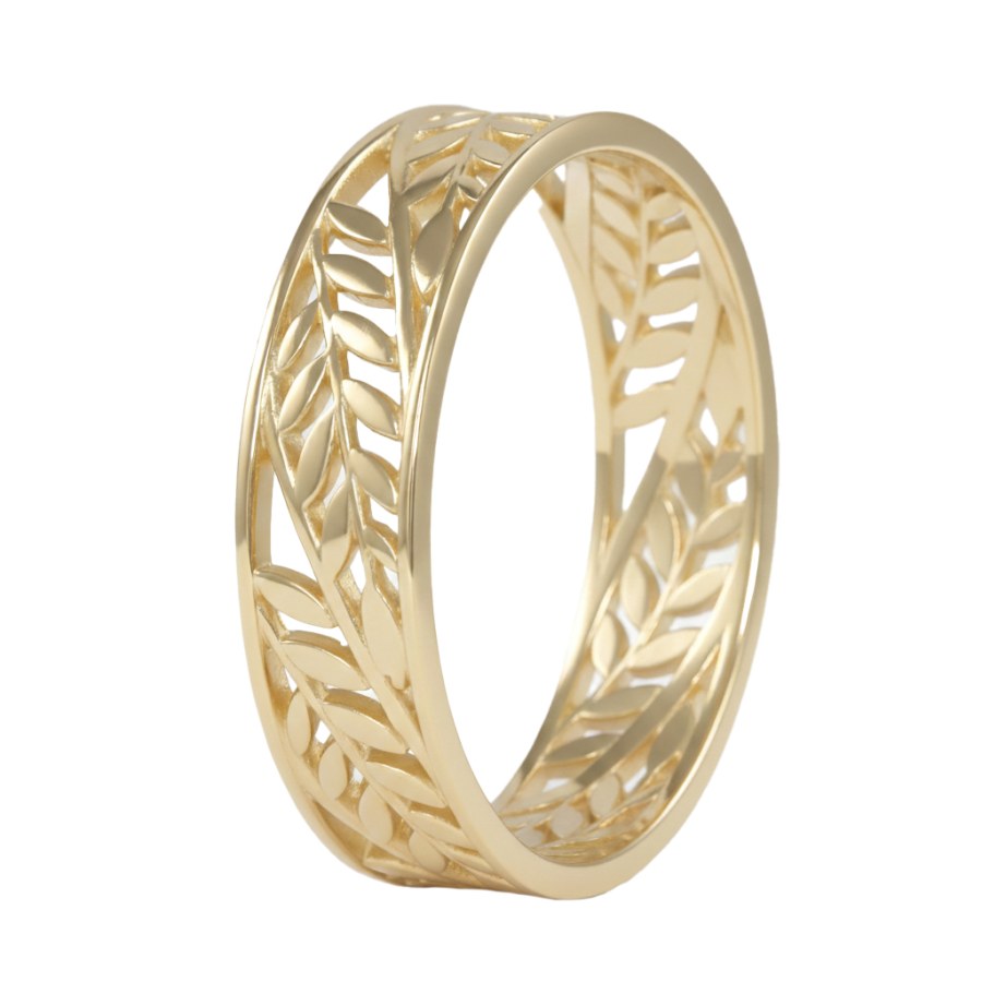 Soliter Prsten ze žlutého zlata Vavřínový list 221 001 00678 00 55 mm - Prsteny Prsteny bez kamínku