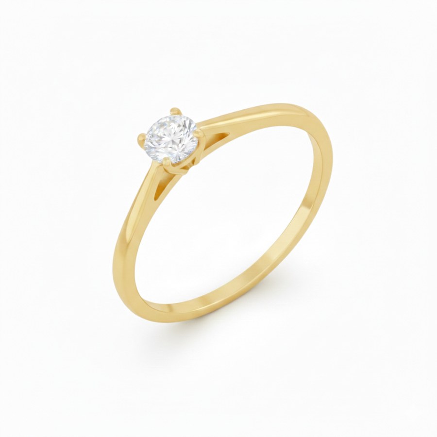 Soliter Půvabný zásnubní prsten ze žlutého zlata 226 001 01035 00 58 mm - Prsteny Zásnubní prsteny