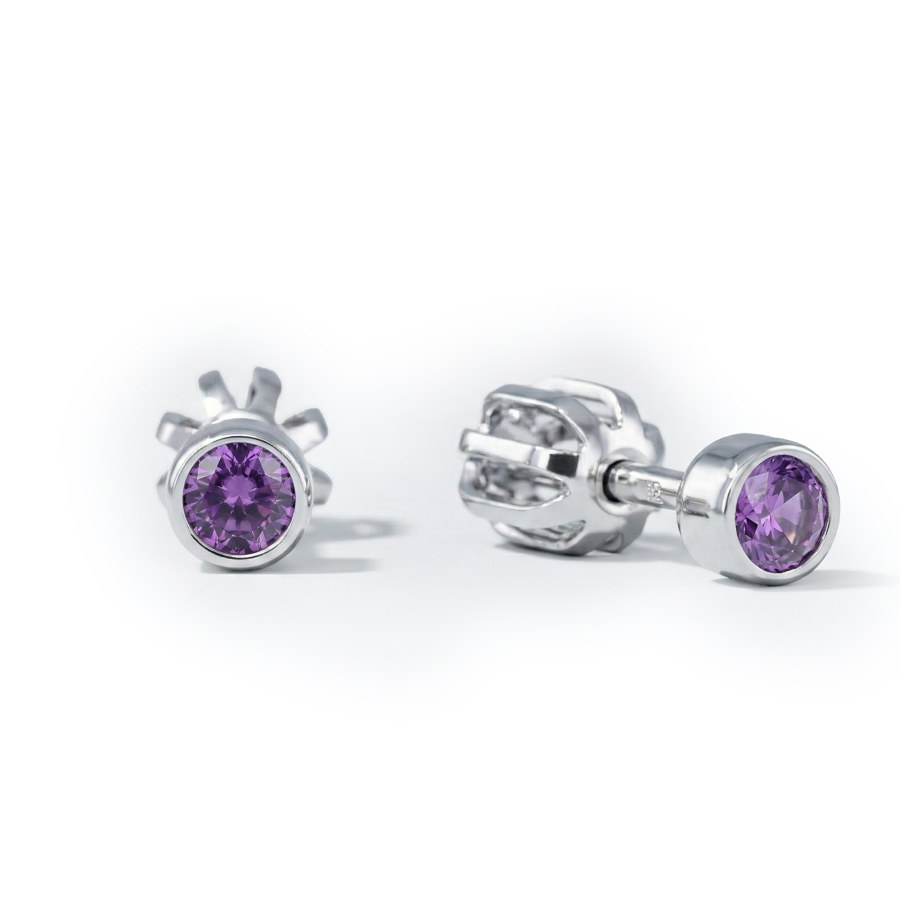 Soliter Stříbrné pecky s fialovým krystalem 438 001 00555 0400330