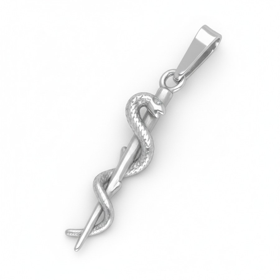 Soliter Stříbrný přívěsek Aeskulapova hůl 441 001 02173 04 - Přívěsky Přívěsky na řetízky