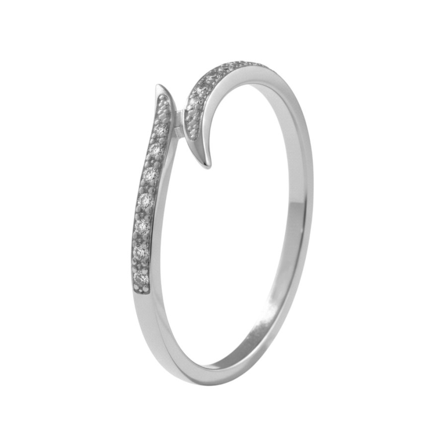 Soliter Zásnubní prsten z&nbsp;bílého zlata se zirkony 229 001 00875 07 55 mm - Prsteny Prsteny s&nbsp;kamínkem