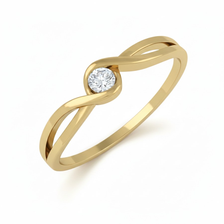 Soliter Zásnubní prsten ze žlutého zlata 226 001 01037 00 57 mm