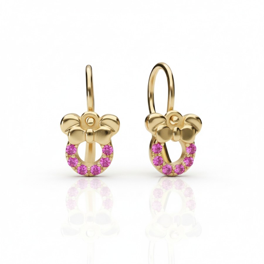 Soliter Zlaté dětské náušnice se zirkony Minnie 239 001 01253 0000440