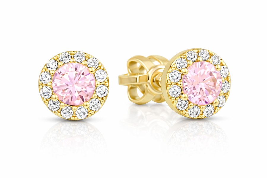 Soliter Zlaté peckové náušnice s&nbsp;krystaly 745 239 001 00806 0000400 - Náušnice Pecky