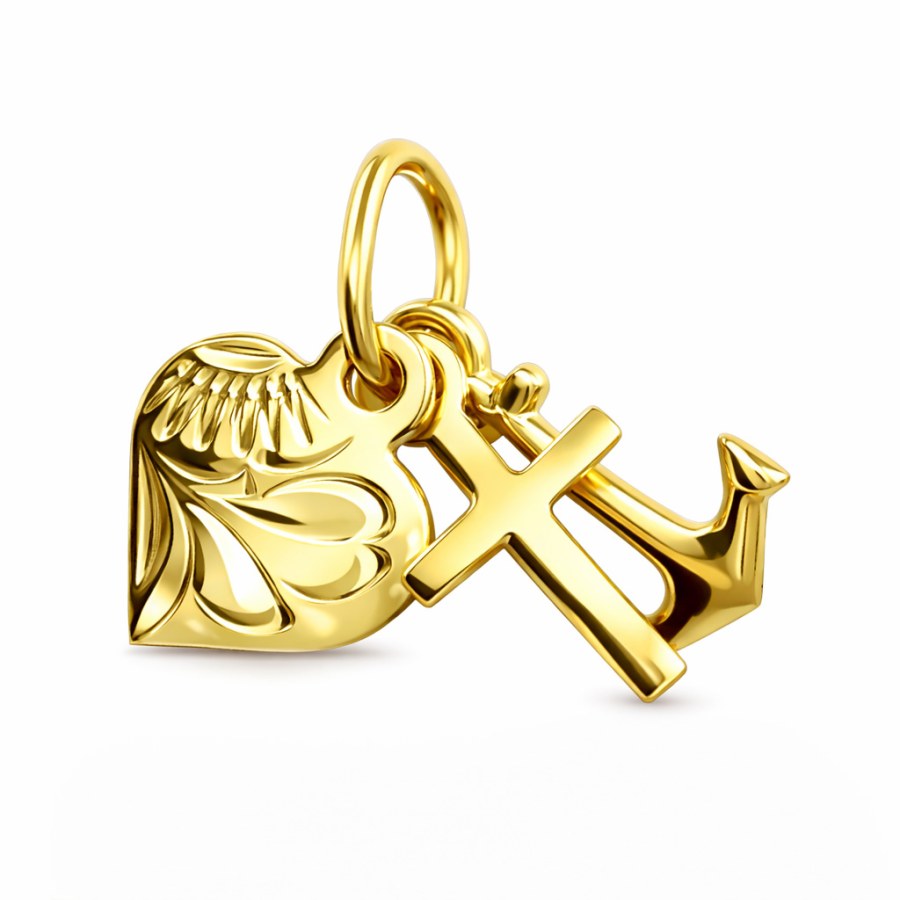 Soliter Zlatý přívěsek láska, víra, naděje 745 242 001 00077 0000000 - Přívěsky Přívěsky na řetízky