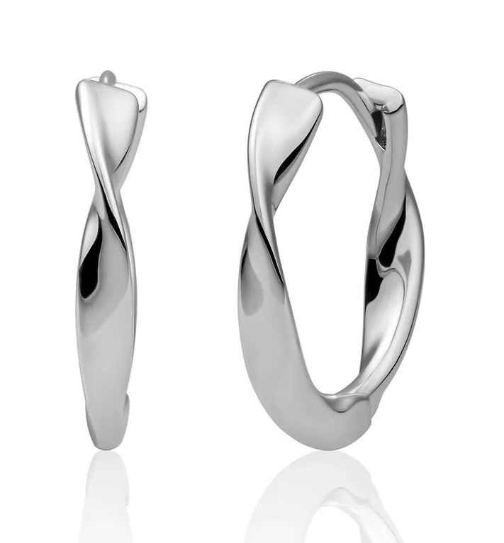 Sparkling Jewels Kroucené stříbrné náušnice EAS28 Sparkling Jewels Kroucené stříbrné náušnice EAS28 - Náušnice Kruhy