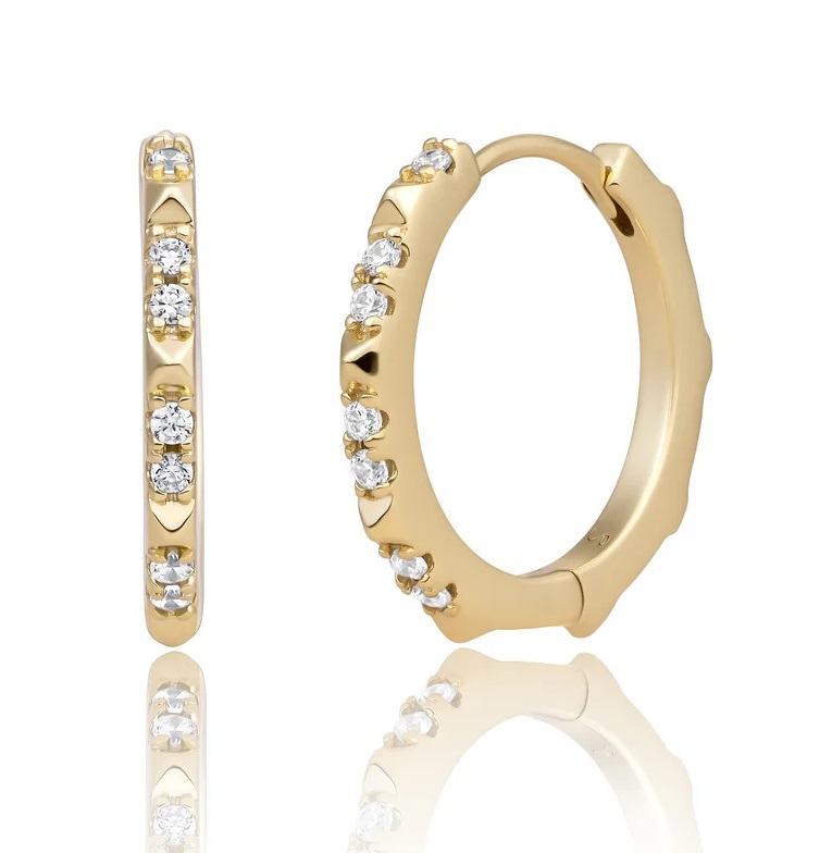 Sparkling Jewels Kruhové pozlacené náušnice s kubickými zirkony EAG31 Sparkling Jewels Kruhové pozlacené náušnice s kubickými zirkony EAG31 - Náušnice Kruhy