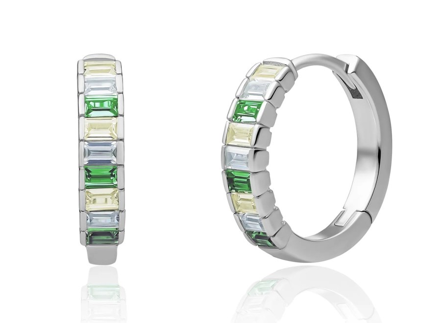 Sparkling Jewels Stříbrné náušnice s barevnými kubickými zirkony EAS23-CZ03 Sparkling Jewels Stříbrné náušnice s barevnými kubickými zirkony EAS23-CZ03 - Náušnice Kruhy