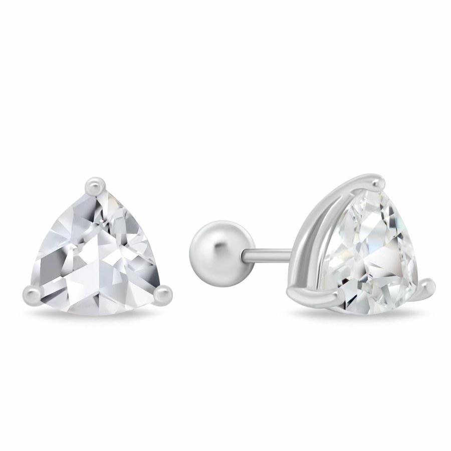 Brilio Silver Stříbrné pecky s čirým kubickým zirkonem EA1236W 0,8 cm
