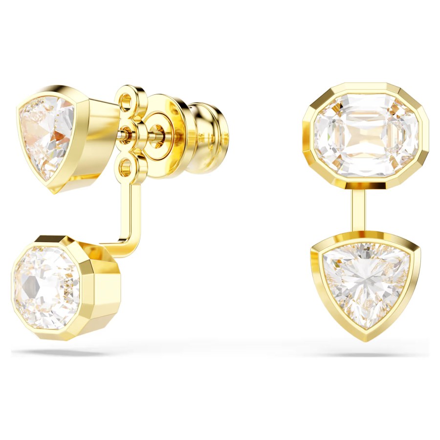 Swarovski Asymetrické pozlacené náušnice 2v1 Imber 5705461 Swarovski Asymetrické pozlacené náušnice 2v1 Imber 5705461 - Náušnice Visací náušnice