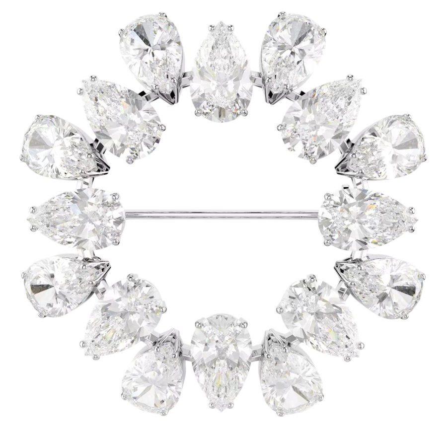 Swarovski Blyštivá brož s čirými zirkony Matrix 5714646