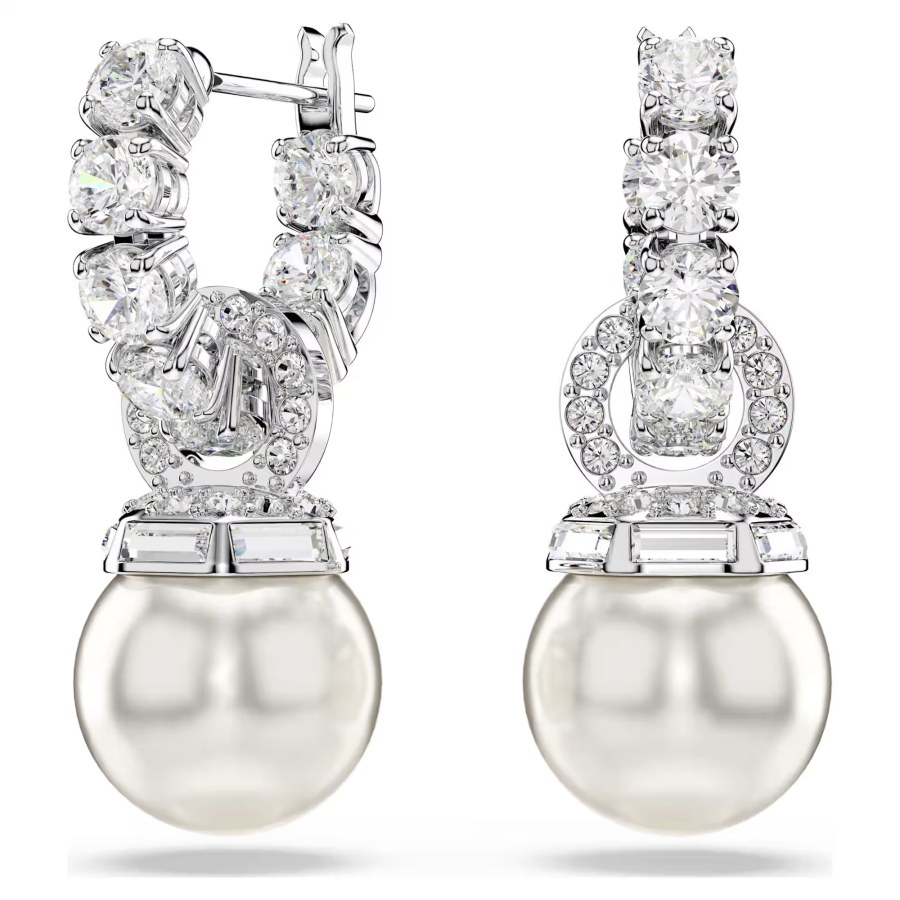 Swarovski Blyštivé náušnice 2v1 se zirkony a křišťálovou perlou Matrix 5691716 Swarovski Blyštivé náušnice 2v1 se zirkony a křišťálovou perlou Matrix 5691716 - Náušnice Visací náušnice
