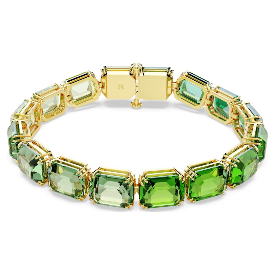 Swarovski Blyštivý náramek se zelenými krystaly Millenia 5671258 - Náramky Řetízkové náramky