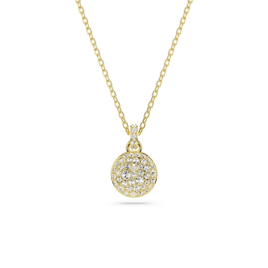 Swarovski Blyštivý pozlacený náhrdelník se zirkony Meteora 5683443 - Náhrdelníky