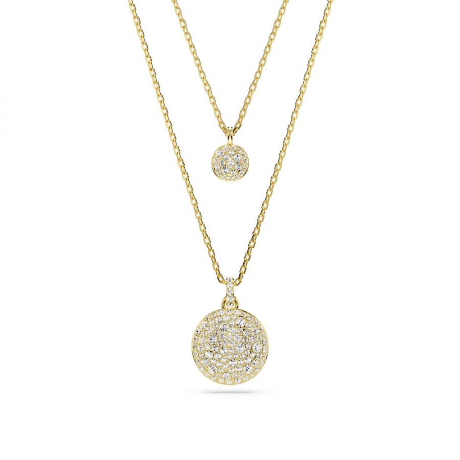 Swarovski Dvojitý pozlacený náhrdelník Meteora 5683442