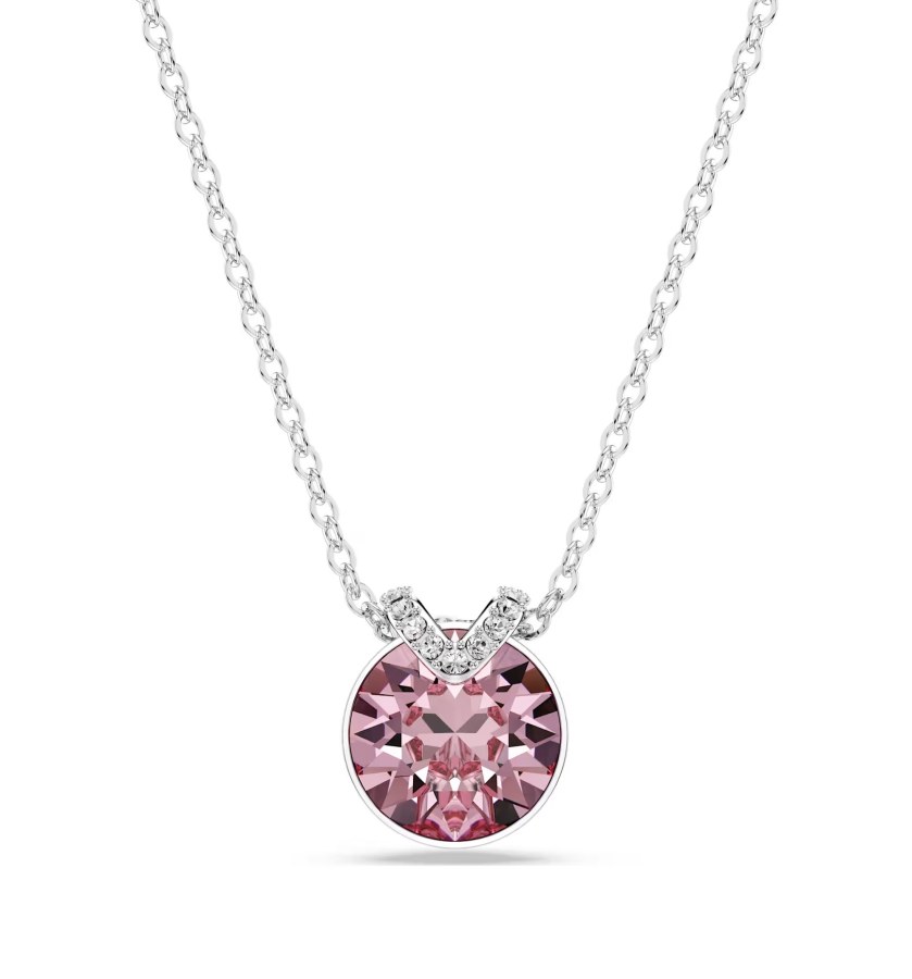 Swarovski Elegantní náhrdelník s růžovým krystalem Bella 5724289 Swarovski Elegantní náhrdelník s růžovým krystalem Bella 5724289 - Náhrdelníky