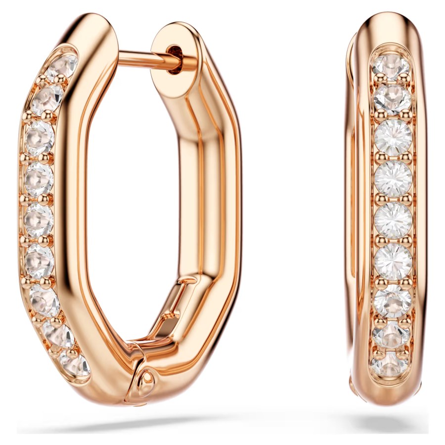 Swarovski Elegantní pozlacené osmihranné náušnice Dextera 5743798 - Náušnice Kruhy