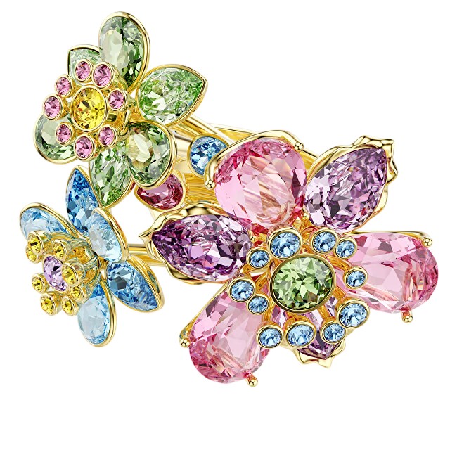 Swarovski Jedinečný květinový prsten s&nbsp;krystaly Idyllia 5709027 55 mm - Prsteny Prsteny s&nbsp;kamínkem