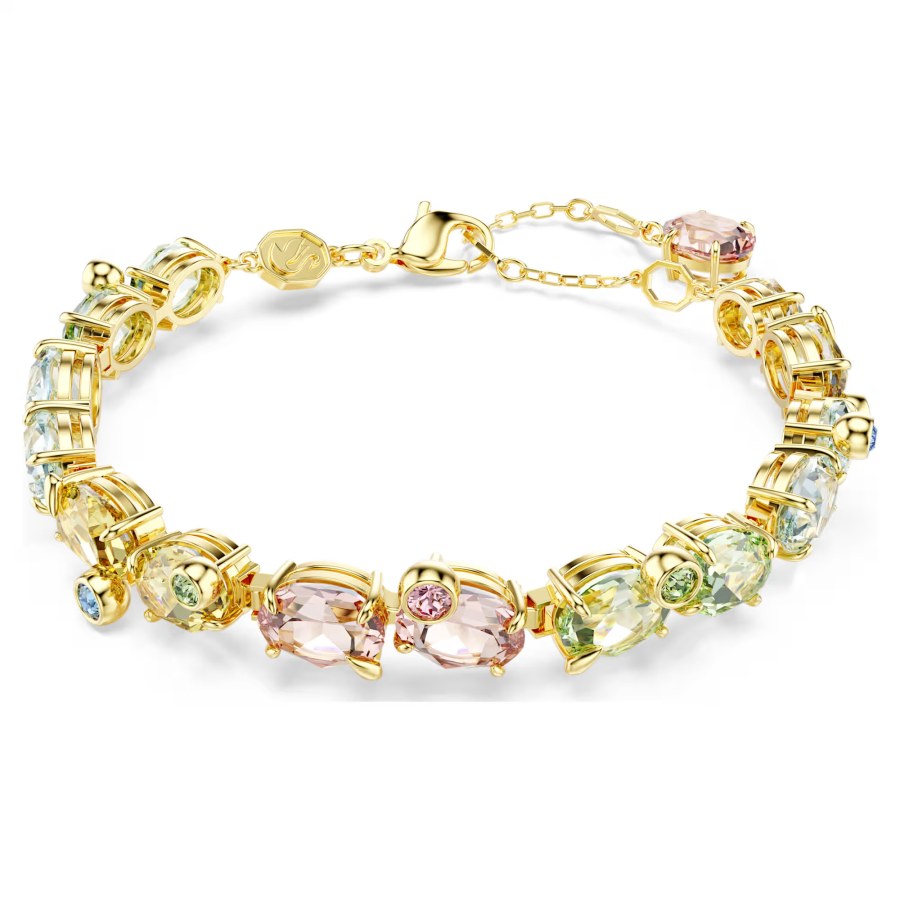 Swarovski Jedinečný náramek s třpytivými barevnými krystaly Tennis Gema 5705808 Swarovski Jedinečný náramek s třpytivými barevnými krystaly Tennis Gema 5705808 - Náramky Řetízkové náramky
