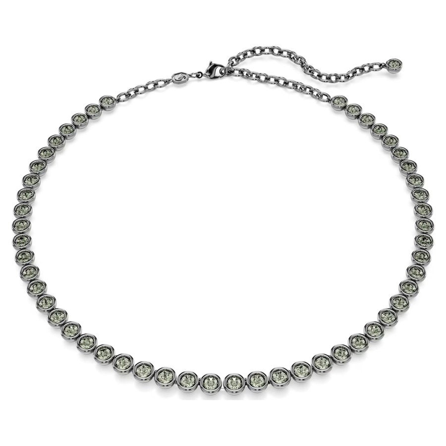Swarovski Luxusní náhrdelník s černými křišťály Imber Tennis 5682593 - Náhrdelníky
