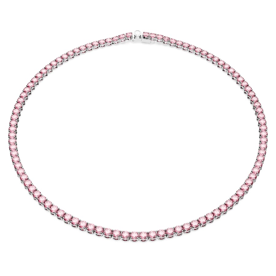 Swarovski Luxusní náhrdelník s růžovými krystaly Matrix Tennis 5681800